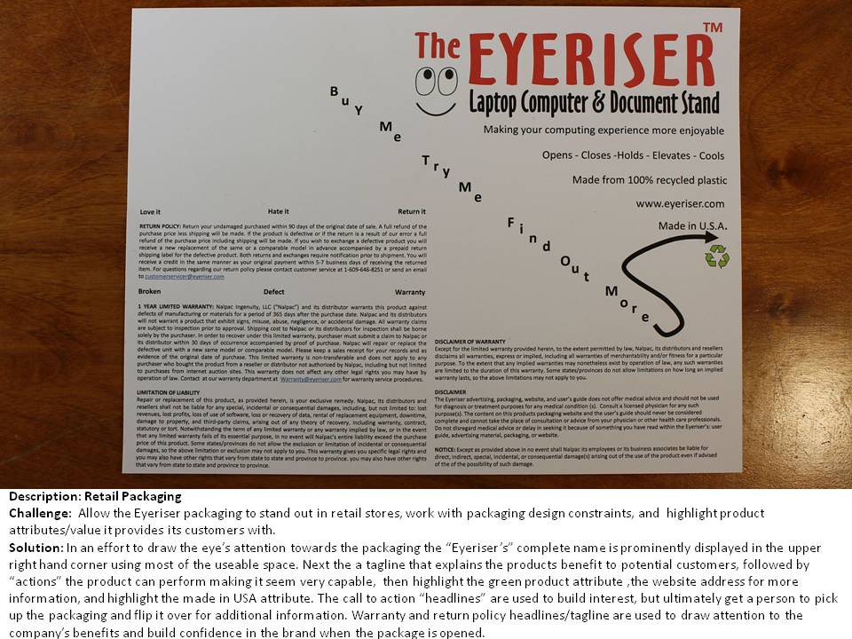 Copywriting & Layout Packaging Front Copywriting & Layout Packaging Front